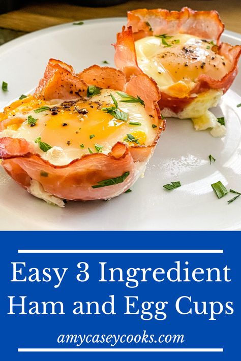 Ham And Egg Cups, Easy Egg Breakfast, Ham Breakfast, Easy Ham, Ham And Eggs, Breakfast Meal Prep, Breakfast Recipes Casserole, Egg Breakfast, Breakfast Brunch Recipes