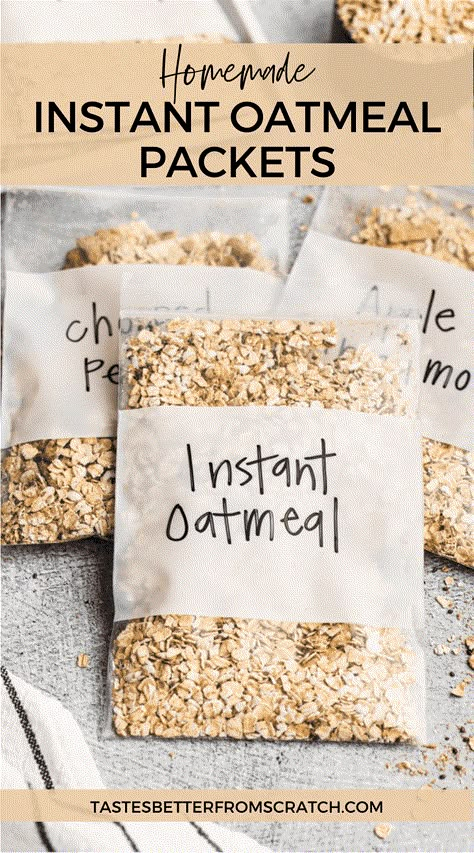 Make Your Own Instant Oatmeal, Make Your Own Oatmeal Packets, Healthy Instant Oatmeal Recipes, Make Ahead Breakfast Oatmeal, What To Add To Plain Oatmeal, Things To Put In Oatmeal, Instant Oatmeal Packet Recipes, Homemade Oatmeal Healthy, Homemade Oatmeal Recipes Breakfast