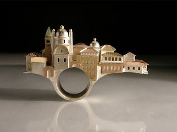 Vicki Ambery-Smith :: Jeweller & Designer - Venice Bridge Wearable Architecture, Venice Bridge, Architectural Rings, Architectural Jewelry, House Art, Contemporary Crafts, City Design, Architectural Inspiration, Metal Clay