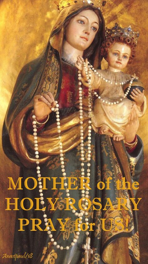 Thought for the Day - 12 October - Month of the Holy Rosary Panna Marie, Blessed Mary, Religious Pictures, Mama Mary, Praying The Rosary, Art Sacre, Divine Mother, Holy Rosary, Blessed Mother Mary