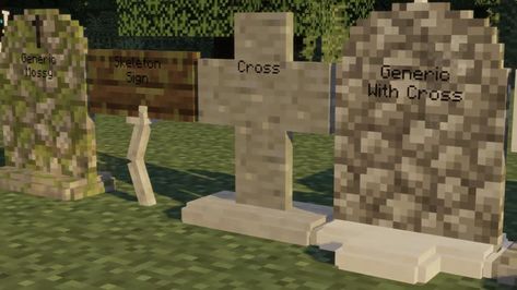 Grave Stone Minecraft, Grave Minecraft, Minecraft Graveyard, Minecraft Hus, Grave Stone, Grave Stones, Canal House, Minecraft Stuff, Minecraft Architecture