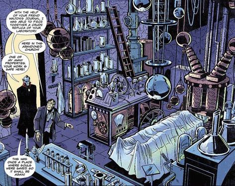 Frankenstein Lab, Werewolf Character, Mad Scientist Lab, Labs Art, Web Comic, Carte Halloween, Mad Science, Weird Science, Alien Concept Art