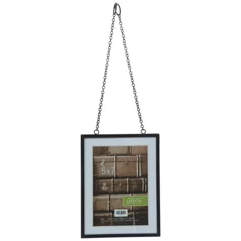 Black Metal Wall Frame With Chain | Hobby Lobby | 1826114 Silhouette Cameo Machine, Hanging Picture Frames, Diy Projects Videos, Pressed Flower Art, Moment In Time, Wall Frames, A Moment In Time, Print Coupons, Wall Frame