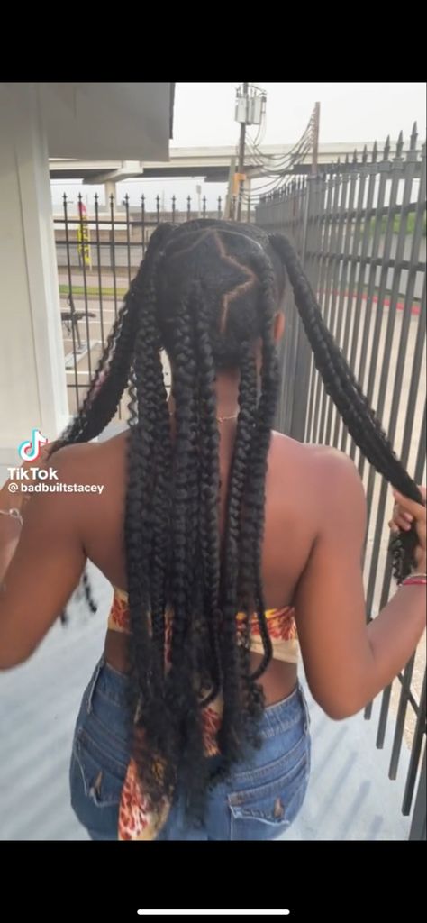 Braiding Parts, Knotless Braids, Pretty Hairstyles, Hair Inspo, Black Hair, Braided Hairstyles, Braids, Stars, Hair Styles