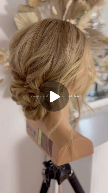 How To Do A Simple Updo Hairstyle Tutorials, 2024 Hoco Hair, Wedding Guest Short Hair Updo, Wedding Hairstyles You Can Do Yourself, Wedding Hair Updo For Medium Length Hair, Shoulder Length Updo Tutorial, Diy Up Do Long Hair, Wedding Updos For Medium Hair Tutorial Videos, Cute Updos For Short Hair Wedding