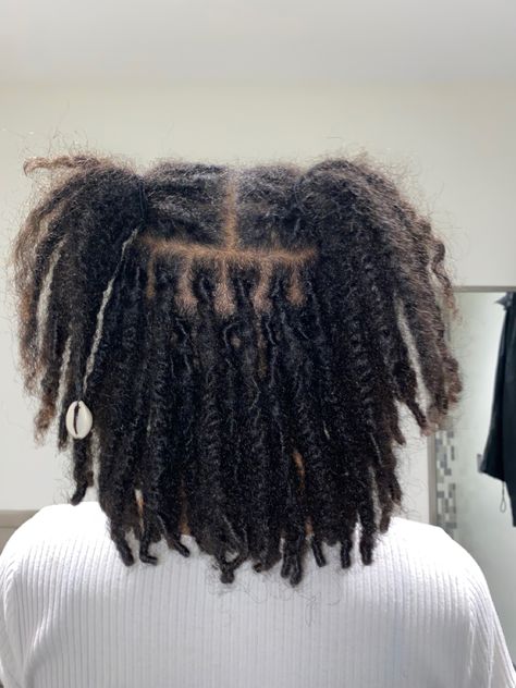 Natural Locs With Curly Ends, Starter Loc Styles, Loc Styles For Women, Locs With Curly Ends, Twist Locs, Short Dreadlocks Styles, Natural Locs, Cute Dreads, Beautiful Dreadlocks