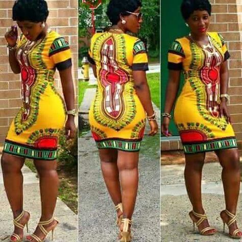 Women African Dashiki Dress, Dashiki Dress, African Fashion Designers, Afrikaanse Mode, African Dashiki, Fashion Male, Women Bodycon Dress, African Inspired Fashion, Slim Dress