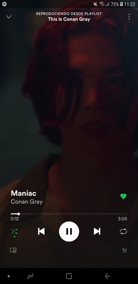 Spotify screenshot of Maniac by Conan Gray Maniac Song, Maniac Conan Gray, Celebrities Drawings, Spotify Wallpapers, Spotify Screenshot, Songs Aesthetic, Conan Grey, My Love Song, Music Album Covers