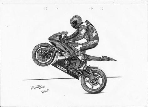 Motorbike Art, Motorcycle Artwork, Bike Tattoos, Image Moto, Motorcycle Drawing, Bike Drawing, Bike Sketch, Really Cool Drawings, Cool Car Drawings