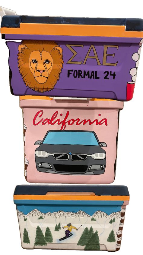 Formal Cooler Ideas, Fraternity Coolers, Frat Coolers, Ice Chest, Fraternity, Coolers, Art Classes, Las Vegas