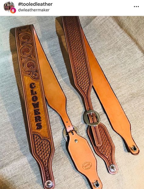 Leather Guitar Strap Pattern, Leathercraft Ideas, Custom Leather Work, Texas Ranger, Leather Working Patterns, Guitar Straps, Leather Carving, Guitar Accessories, Leather Projects