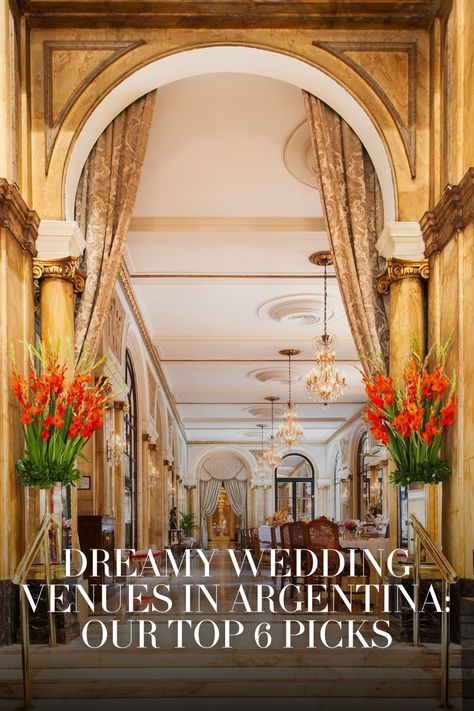 Dreaming of a destination wedding? Say "I do" in beautiful Argentina! From the chic Alvear Palace in Buenos Aires to the stunning vineyards of Mendoza, we’ve rounded up the top 6 venues that will make your wedding day unforgettable. Whether you’re looking for luxury, charm, or breathtaking views, Argentina has it all! Check out our top picks right here! Argentina Wedding Venues, Argentine Wedding, Wedding Argentina, Argentina Wedding, Villa Maria, Wedding Spot, Park Hyatt, Palace Hotel, Wedding Advice