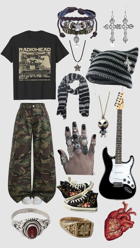 #outfit #grunge #goblincore #fairycore #dark #darkaesthetic #aesthetic Darkcore Clothes, Forest Grunge Aesthetic Outfit, Nature Grunge Outfit, Black Aesthetic Grunge Outfit, Grunge Gacha Club Outfits, Asthetic Cloths Idea, Goblin Punk, Goblincore Accessories, Grudge Aesthetics Outfits