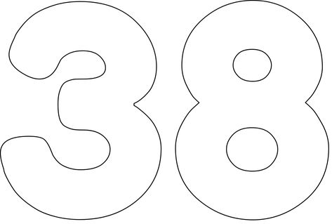 "38" stencil. Print, customize, or make your own free at RapidResizer.com #stencils #RapidResizer 38 Number Design, 3rd Grade Spelling, Free Stencil Maker, Stencil Print, Free Printable Numbers, Jaali Design, Stencil Maker, Stencils For Painting, Grade Spelling