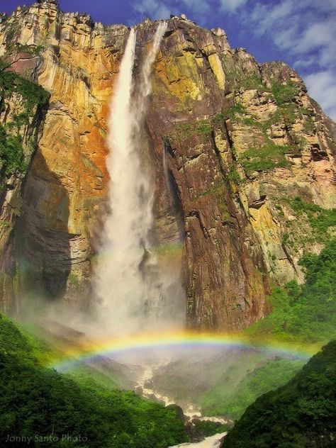 Photograph The Angel Fall by Jonny Santo on 500px Angel Waterfall, Angel Falls, Beautiful Waterfalls, The Angel, Fallen Angel, Nature Scenes, A Rainbow, Amazing Nature, Nature Pictures