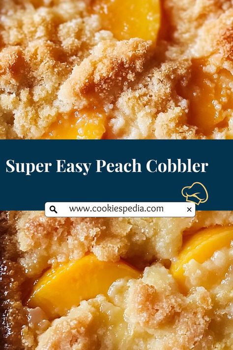 This peach cobbler is the ultimate easy recipe for a party dessert! Just a few simple ingredients and 30 minutes in the oven, and you'll have a golden, buttery treat that melts in your mouth. Perfect for gatherings or a cozy night in! #easyrecipe #peachcobbler #party Quick Peach Cobbler, Cobbler Recipes Easy, Easy Peach Cobbler Recipe, Cobbler Easy, Easy Peach Cobbler, Peach Dessert, Peach Dessert Recipes, Peach Cobbler Easy, Fruit Cobbler