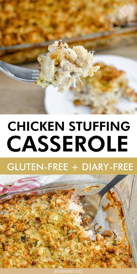 Dairy Free Crockpot Meals, Dairy Free Lunch, Chicken Stuffing Casserole, Dairy Free Cooking, Chicken Stuffing, Dairy Free Recipes Dinner, Lactose Free Recipes, Stuffing Casserole, Dairy Free Dinner