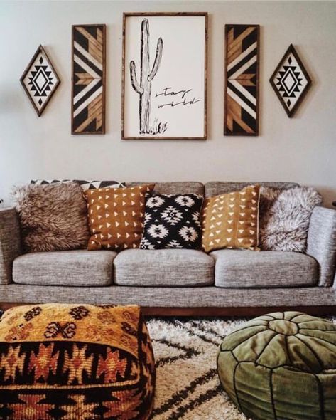 Boho Apartment Decor, Western Living Room, Deco Jungle, Boho Chique, Bohemian House, Boho Living Room Decor, Chic Spaces, Lodge Decor, Boho Bedroom Decor