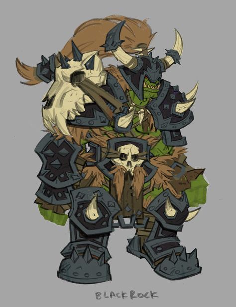 Blackrock Orc Heritage Armor Art - World of Warcraft: Dragonflight Art Gallery World Of Warcraft Character Design, Warcraft Orc Art, World Of Warcraft Orc Art, World Of Warcraft Orc, Half-orc Male, Orc Armor, Warcraft Orc, World Of Warcraft Characters, Warcraft Characters