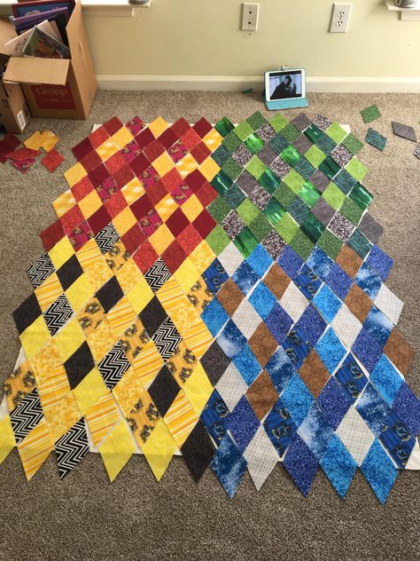 Harry Potter Baby Quilt, Fantasy Quilt, Pixel Quilt, Harry Potter Quilt, Harry Potter Universe, Harry Potter Nursery, Harry Potter Room Decor, Harry Potter House, Harry Potter Baby