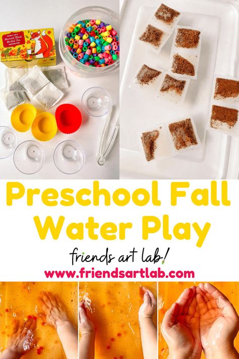 When I picture a Fall day in the preschool classroom, I imagine kids gathered around a warm tea water table, scooping water, commenting on how delicious it smells. Fall Water Table Ideas, Fall Sensory Table, Water Table Ideas, Fall Sensory, Sand And Water Table, Sensory Table, Friends Art, Water Table, Fall Activities