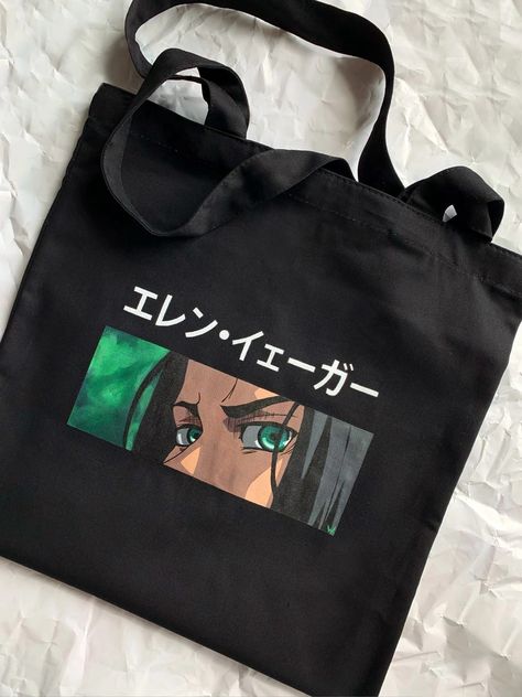 Anime Tote Bag Design, Notebook Craft, Handpainted Tote, Diy Tote Bag Design, Anime Tote Bag, Ty Dye, Handpainted Tote Bags, Painted Clothes Diy, Diy Bag Designs