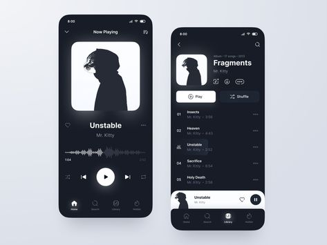 Anton Lapko | Dribbble Crafting Aesthetic, Music Ui, Webpage Design Layout, Music App Design, Music Player Design, Music Player App, Mobile Music, Digital Designer, Dark Theme