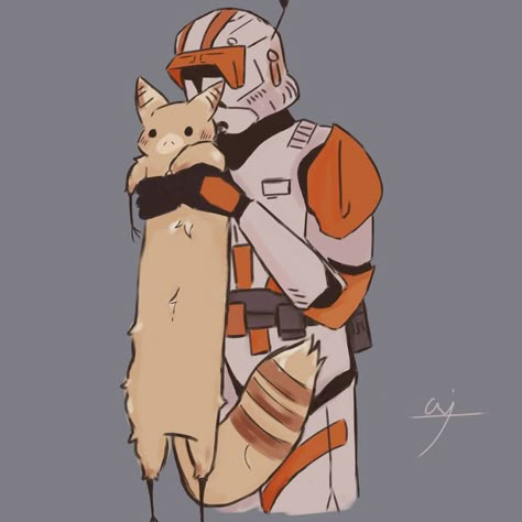 Cody is the only trooper I trust with a pet😂 I'm an artist on instagram, if you like my art my tag is two2_suns Purple Lightsaber, Dad Aesthetic, Clone Wars Art, Star Wars Fanart, Star Wars Trooper, Jedi Sith, Star Wars Characters Pictures, Hipster Girls, Clone Troopers