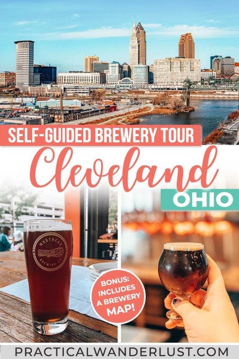 A self-guided tour of the best Cleveland breweries! Walk to 6 Cleveland breweries, plus a map of all the best breweries in Cleveland, Ohio. This is one of the best things to do in Cleveland, Ohio on your next weekend trip! Ohio Adventures, Cleveland Food, North America Travel Destinations, Forest City, Usa Travel Guide, Weekend Trip, United States Travel, Cleveland Ohio, North America Travel