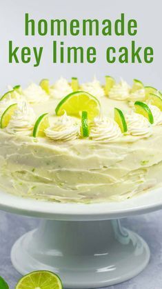 Key Lime Pie Cake Recipe, Key Lime Pie Cake, Key Lime Cake Recipe, Lime Cake Recipe, Key Lime Recipes, The Best Cake Recipes, Key Lime Desserts, Key Lime Cake, Homemade Buttercream