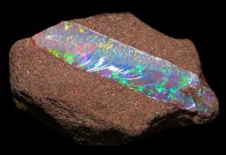 Boulder opal. 19 Incredibly Rare Opal Gemstones - Gallery | eBaum's World Lightning Ridge Black Opal, Precious Opal, Pretty Rocks, Cool Rocks, Beautiful Rocks, Minerals And Gemstones, Rocks And Gems, Precious Gems, Gems And Minerals