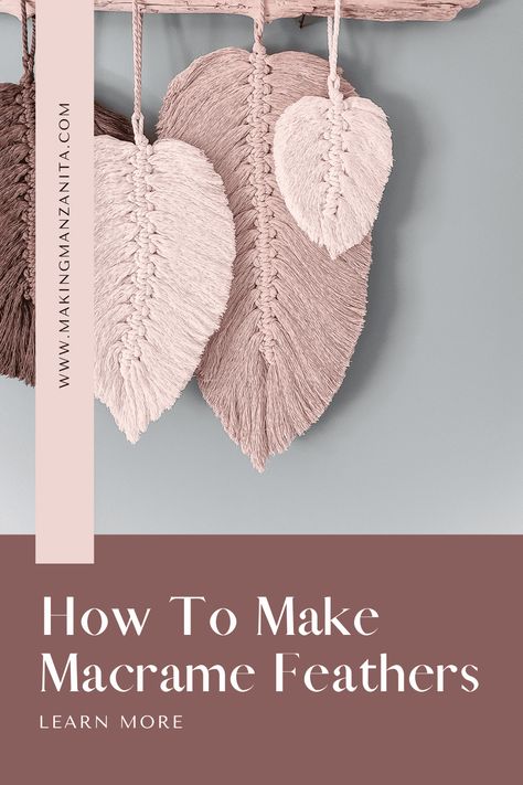 How To Make Macrame Leaves Stiff, Boho Yarn Feathers Diy, Large Macrame Feather Diy, Macrame Feather Diy Tutorial, Macrame Feather Template Printable Free, Macrame Wall Hanging Pattern Free Easy, How To Stiffen Macrame Feathers, How To Make Yarn Feathers, Yarn Feathers Wall Hangings