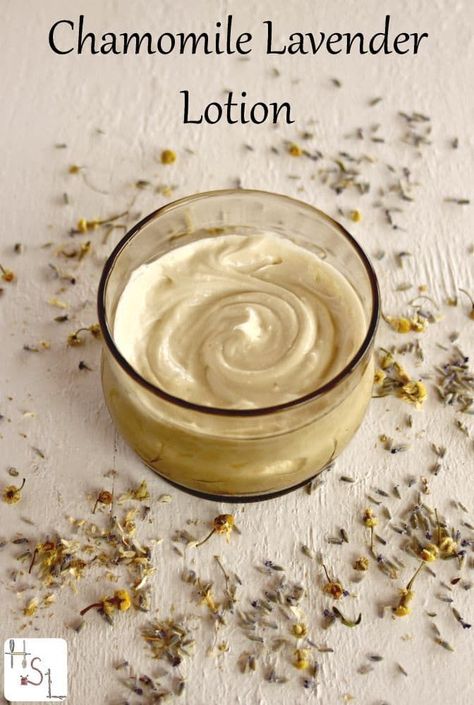 Whip up this healing and comforting Chamomile Lavender Lotion to soothe all that dry skin. Lavender Lotion, Lotion Recipe, Diy Lotion, Diy Kosmetik, Homemade Lotion, Diy Skin Care Recipes, Homemade Bath Products, Diy Skincare, Homemade Remedies