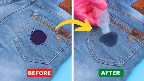 In this video we are showing you four effective methods to remove ballpoint ink stains from jeans. If you've ever accidentally gotten ink on your jeans, you know how frustrating it can be to try & remove it. This video shows you step-by-step method on how to do so on jeans using common household items like rubbing alcohol, vinegar, and dish soap. You'll also learn how to make a DIY ink remover solution using items you may already have at home. Diy Ink, House Keeper, Ink Stain Removal, Ink Stains, Ink Stain, Rubbing Alcohol, Household Items, Vinegar, Dish Soap