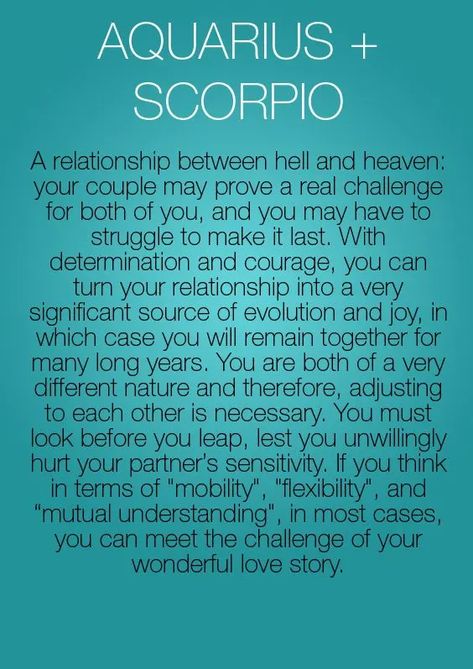 Scorpio Love Match, Scorpio And Aquarius Compatibility, Aquarius Relationship, Scorpio Relationships, Scorpio Compatibility, Aquarius Scorpio, Zodiac Quotes Scorpio, Aquarius And Scorpio, Scorpio Man