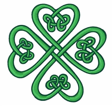 Celtic Knot Shamrock, Shamrock Embroidery, Quilting Borders, Celtic Clover, Shamrock Pattern, Celtic Shamrock, Travel Baby Shower Theme, Travel Baby Showers, Clover Pattern