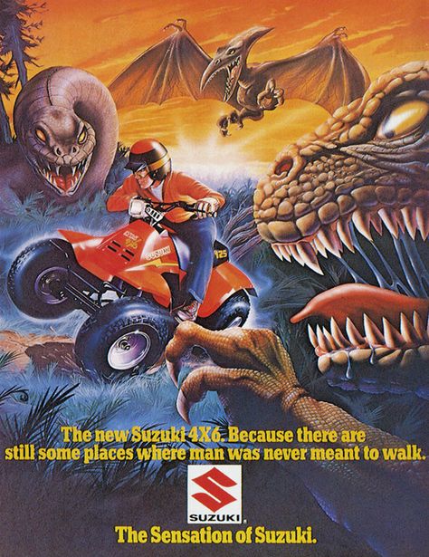 Mercenary: WTF Wednesday  #Suzuki #WTFWednesday #Mercenary #MercenaryGarage X Movies, Cartoon Crazy, 80s Horror, Castle Art, Fiction Movies, Horror Posters, Cover Art Design, Motorcycle Art, Pulp Art