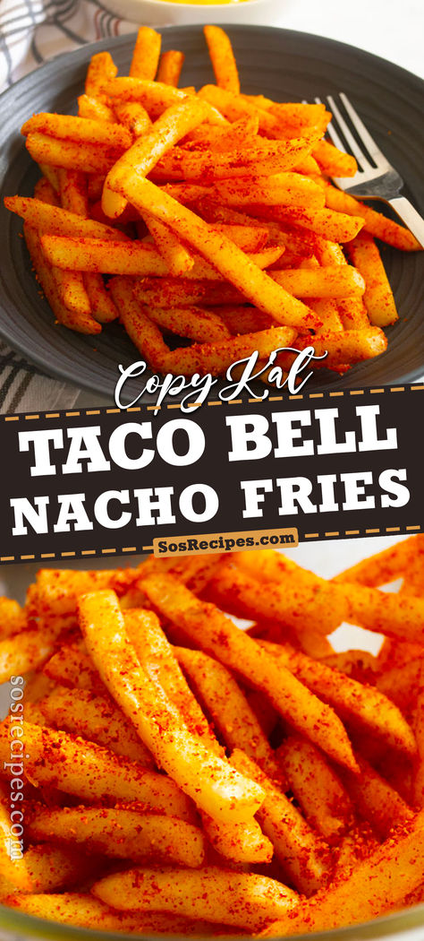 This copycat Taco Bell nacho fries is easy to make and enjoy whenever you’re craving some. Nothing is better than crispy fries dipped in cheese. Taco Bell Loaded Fries, Nacho Fries Taco Bell Recipe Air Fryer, Food Recipes French Fries, Homemade Taco Bell Nacho Fries, Super Good Dinner Recipes, No Fry Recipes, Different Recipes Ideas, How To Make Taco Bell Nacho Fries, Diy Fast Food Recipes