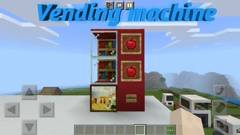 How to make vending machine full tutorial Minecraft Vending Machine, Mc Ideas, Minecraft House Designs, Minecraft House, Vending Machine, Minecraft Houses, House Designs, Sewing Machine, Minecraft