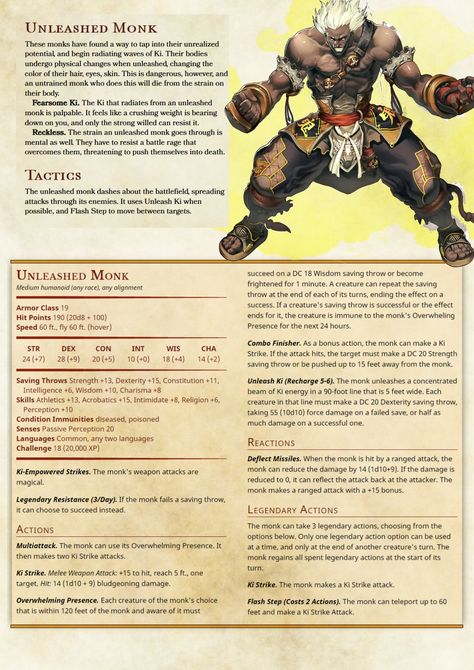 NPC Gallery — Pirate Gonzalez Games Dnd Npc Ideas, Dnd 5e Monk, Dnd Characters Ideas, Monk Dnd, D D 5e Homebrew, Dnd Enemies, Homebrew Monsters, 5e Monsters, Dnd Stats