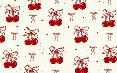 Cherrys Bows Kirschen Schleifen Christmas Wallpaper Ipad Landscape, Cherry Laptop Background, Toile Desktop Wallpaper, Cute Background For Computer, Cute Simple Laptop Wallpaper, Valentines Macbook Wallpaper Aesthetic, Bow Aesthetic Wallpaper Laptop, Cherry Red Ipad Wallpaper, Red Christmas Wallpaper Laptop