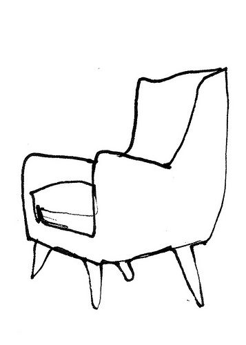 Chair Sketch Drawing Furniture, Chair Drawing, Reupholster Chair, Tufted Dining Chairs, Boho Chair, Love Chair, Art Chair, Art Disney, Diy Chair