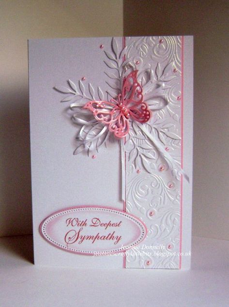 Sympathy Cards Handmade, Birthday Cards For Women, Cricut Cards, Making Greeting Cards, Elegant Cards, Embossed Cards, Butterfly Cards, Stamping Up Cards, Get Well Cards