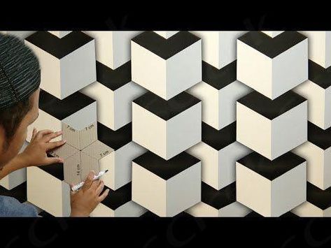 3D WALL PAINTING DESIGNS IDEAS || HOW TO MAKE 3D WALL DECORATION || CAT DINDING KAMAR KREATIF 3D=========================================Alat-alat yang saya... ... daha fazla 3d Wall Designs Interiors, 3d Wall Art Painting, 3d Wall Painting Optical Illusions, Painting Designs On Walls, 3d Wall Painting Art Ideas, Wall 3d Painting, Illusion Decoration, 3d Wall Painting Ideas, Wall 3d Design