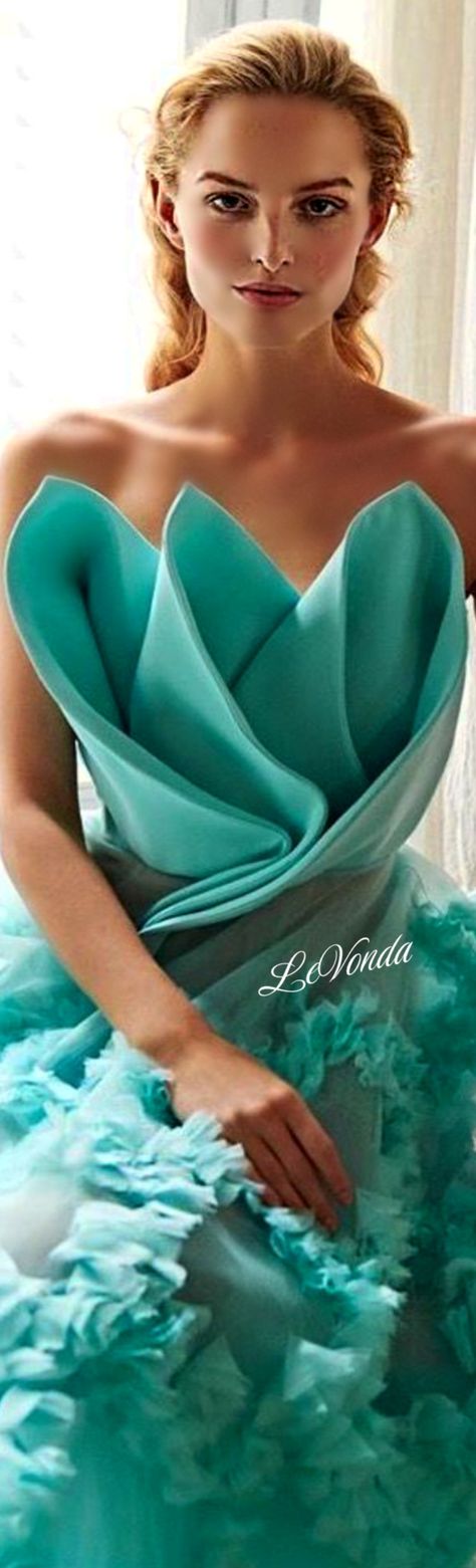 Cyan Dress, Azzi And Osta, Tiffany Blue Dress, Fashion Design Inspiration Board, Wedding Planning Details, Glamorous Gowns, Cyan Colour, Wedding Theme Inspiration, Forever Green