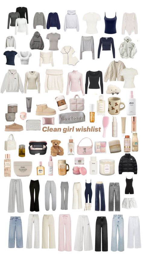 Clean Girl Fits Aesthetic, Outfit Inspo Not Cropped, Aesthetic Wardrobe Ideas, What To Shop For Clothes, Clean Girl Closet Essentials, Clean Basic Outfit Aesthetic, Basic Things Every Girl Needs, Clean Girl Shein Finds, Clean Girl Aesthetic Must Haves