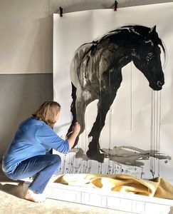 View the full collection of artwork from Philine van der Vegte Painting A Horse, Equine Artwork, Painter Painting, Friesian Horse, Horse Drawing, Dutch Painters, Horse Sculpture, Equine Art, India Ink