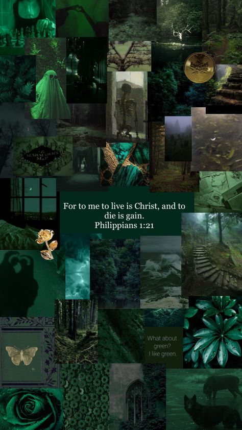 Philippians 1 21, Marauders Map, Dark Green Aesthetic, The Marauders, Green Aesthetic, Aesthetic Wallpapers, Dark Green, Green