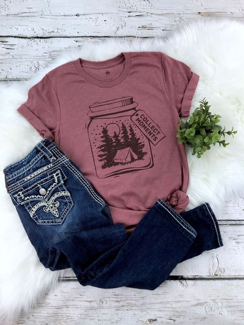 Adventure Shirts, Camp Shirts, Collect Moments, Boho Shirt, Cute Shirt Designs, Bear Cub, Adventure Shirt, Nature Shirts, Boho Shirts