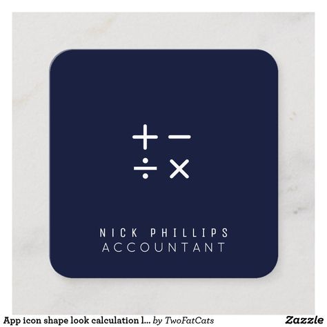 App icon shape look calculation logo square business card Shop App Icon, Logo Accounting, Logo Mood Board, Office Logo, Accountant Gifts, Square Business Cards, Free Business Card Templates, Business Card Modern, Accounting Logo